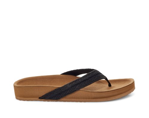 Sanuk She Loungy Hemp - Sanuk Sandals Womens Black - Philippines SIWJRQ381